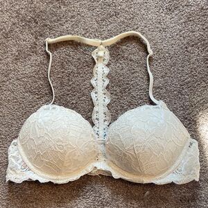 PINK Victoria's Secret Date Racerback Lace Bralette Padded Underwire Size 34B